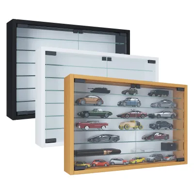 VCM VCM   Glasvitrine hängend   Vitrine Glas mit ESG-Sicherheitsglas   Maße: H. 40 x B. 60 x T. 10 cm   Hängevitrine Glas   Modern und platzsparend   Glas Vitrinenschrank - Mandosa