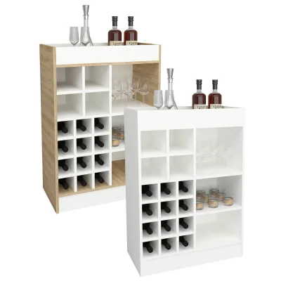 VCM Weinschrank   Maße ca. H. 100 x B. 70 x T. 38 cm   Küchenregal   Regal   Weinregal - Esilo
