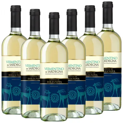 Vermentino di Sardegna DOC Dolianova Italien  trocken - 6er Karton