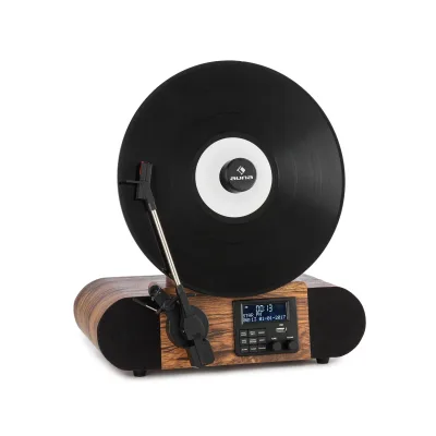 Verticalo SE DAB Retro-Plattenspieler DAB+ UKW-Tuner USB BT AUX holz