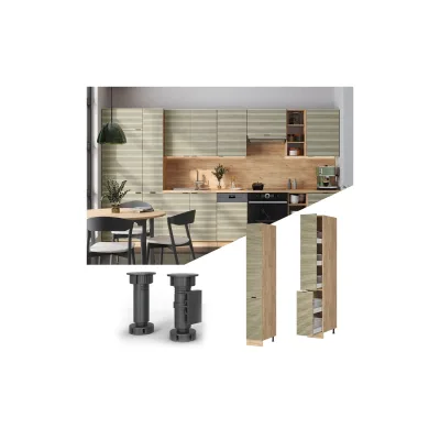Vicco Apothekerhochschrank Fame-Line Eiche gefräst 30 cm
