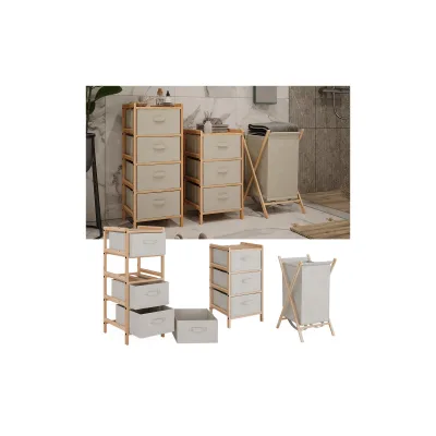 Vicco Badmöbel-Set Bruno Beige 3 Teile