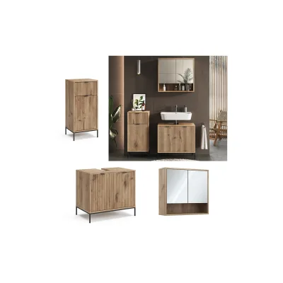 Vicco Badmöbel-Set Eliza Viking Oak 3 Teile