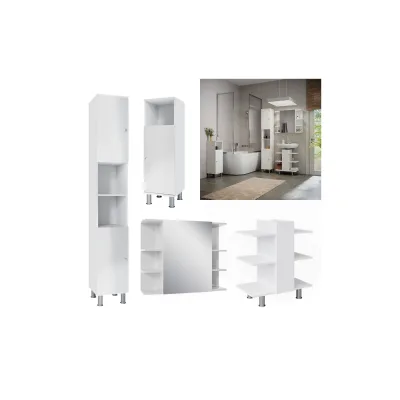 Vicco Badmöbel-Set Fynn Weiß 4 Teile