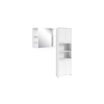 Vicco Badmöbel Set "Maris", Weiß, 2 Teile, mit Hochschrank und Bad Spiegelschrank