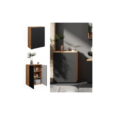 Vicco Badschrank Irma Eiche Anthrazit 60 x 81 cm Badezimmer