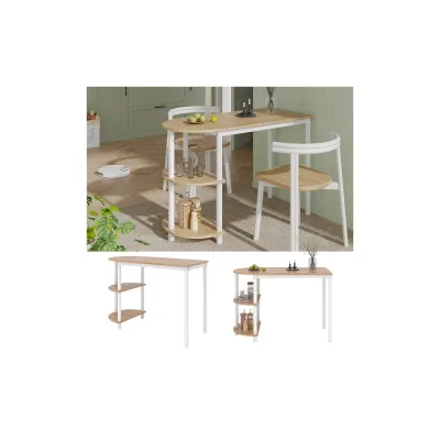 Vicco Bartisch Freetown Eiche Weiß 110 x 75,5 cm mit Regal