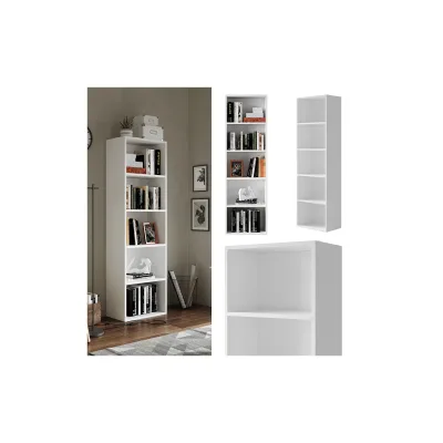 Vicco Bücherregal Bob Weiß 40 x 132 cm mit 5 Fächern