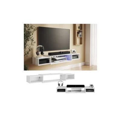 Vicco Tv-Schrank Weiß 139.7x20.3x29 cm