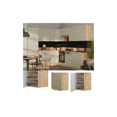 Vicco Eckhängeschrank Fame-Line Eiche gefräst 57 cm