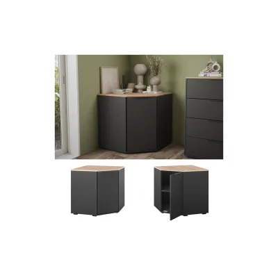 Vicco Kommode Anthrazit, Sonoma Eiche 77.9x77.9x77.9 cm
