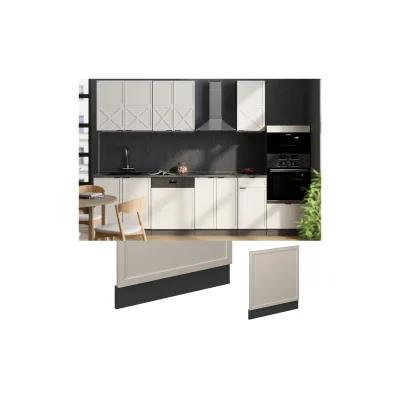 Vicco Geschirrspülerblende Fame-Line Anthrazit Grau-Beige gerahmt 60 cm ohne Arbeitsplatte