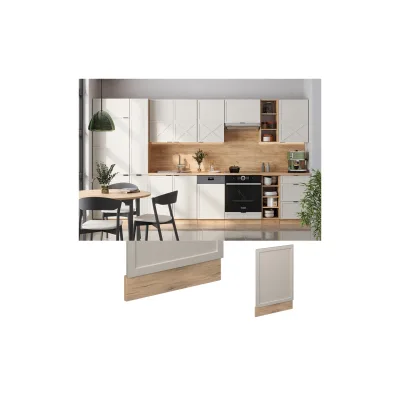 Vicco Geschirrspülerblende Fame-Line Eiche Grau-Beige gerahmt 45 cm ohne Arbeitsplatte