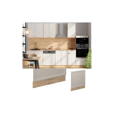 Vicco Geschirrspülerblende Fame-Line Eiche Grau-Beige gerahmt 60 cm ohne Arbeitsplatte