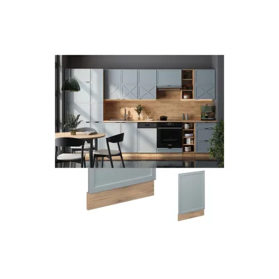 Vicco Geschirrspülerblende Fame-Line Eiche Hellblau-Grau gerahmt 45 cm ohne Arbeitsplatte