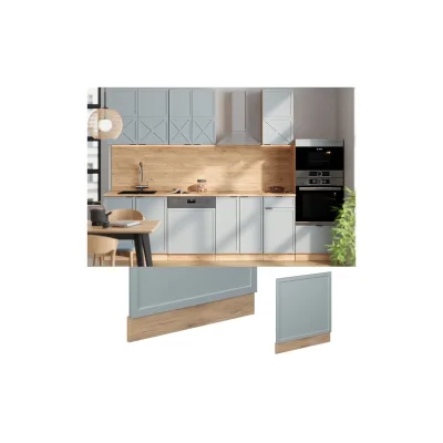 Vicco Geschirrspülerblende Fame-Line Eiche Hellblau-Grau gerahmt 60 cm ohne Arbeitsplatte