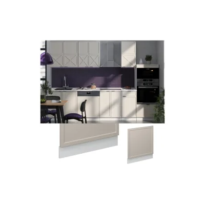 Vicco Geschirrspülerblende Fame-Line Weiß Grau-Beige gerahmt 60 cm ohne Arbeitsplatte