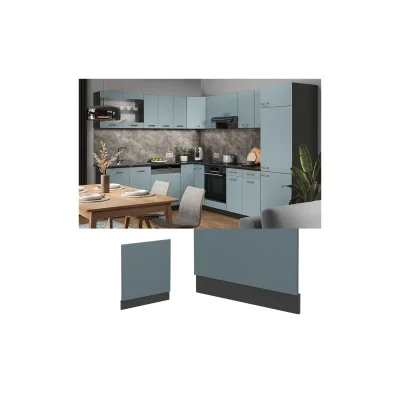 Vicco Geschirrspülerblende Küchenmöbel R-Line Solid Anthrazit Blau Grau 60 cm modern
