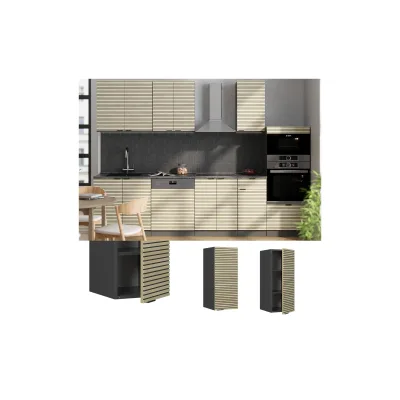 Vicco Hängeschrank Fame-Line Anthrazit Eiche gefräst 30 cm
