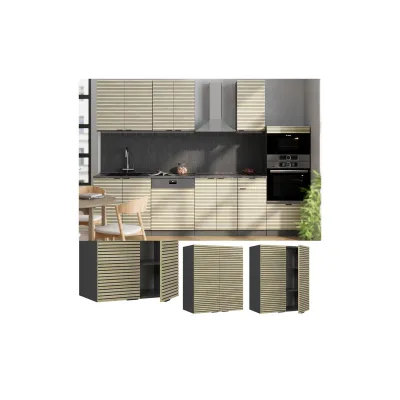 Vicco Hängeschrank Fame-Line Anthrazit Eiche gefräst 60 cm