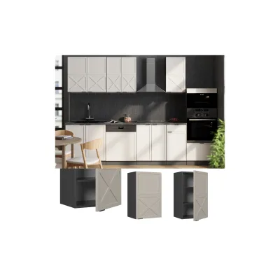 Vicco Hängeschrank Fame-Line Anthrazit Grau-Beige gerahmt 45 cm