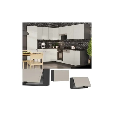 Vicco Hängeschrank Fame-Line Anthrazit Grau-Beige gerahmt 60 cm flach