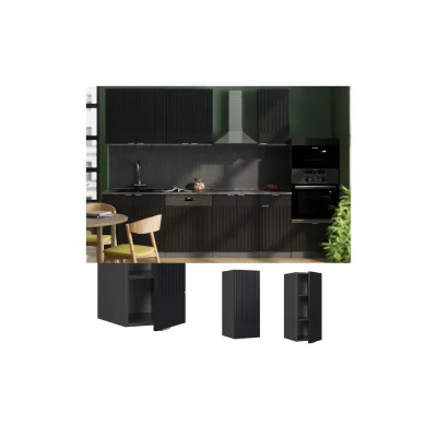 Vicco Hängeschrank Fame-Line Anthrazit Schwarz gestreift 30 cm
