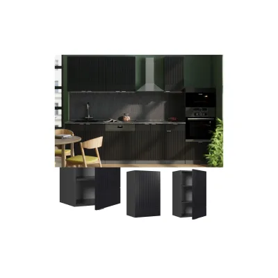 Vicco Hängeschrank Fame-Line Anthrazit Schwarz gestreift 45 cm