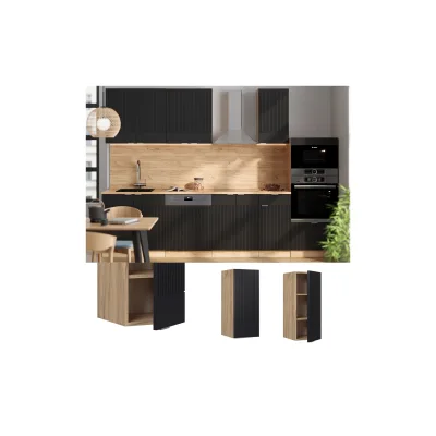 Vicco Hängeschrank Fame-Line Eiche Schwarz gestreift 30 cm