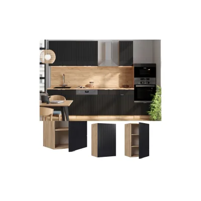 Vicco Hängeschrank Fame-Line Eiche Schwarz gestreift 45 cm