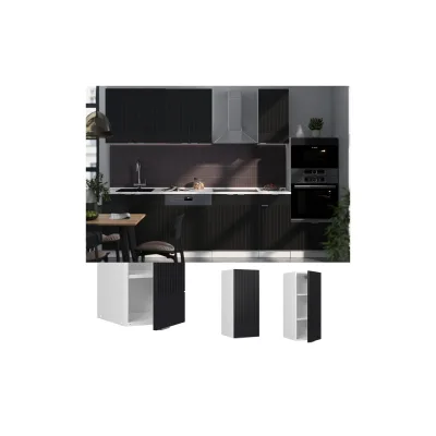 Vicco Hängeschrank Fame-Line Weiß Schwarz gestreift 30 cm