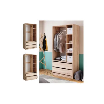 Vicco Kleiderschrank Sonoma Eiche 100x200x50 cm