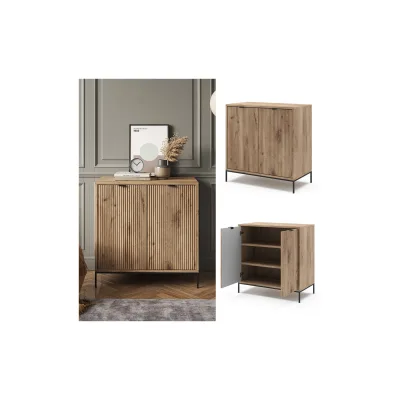 Vicco Kommode Eliza Viking Oak 80 x 81,2 cm mit 2 Türen