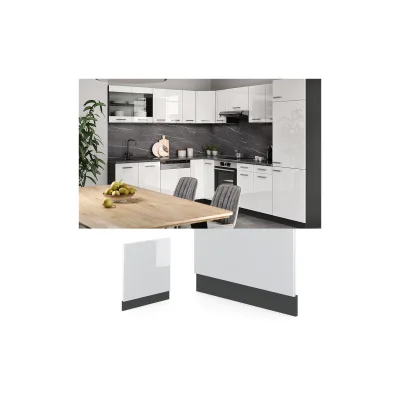 VICCO Küchenschrank Geschirrspülerblende 60 cm R-Line Anthrazit