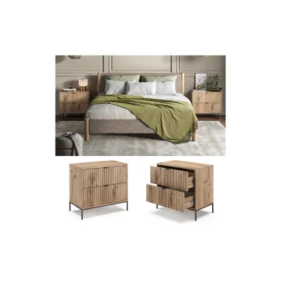 Vicco Nachttisch Eliza Viking Oak 2er Set
