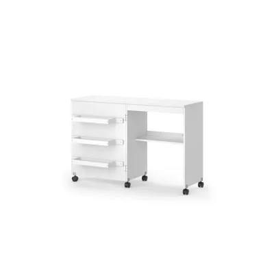 Vicco Nähtisch Carmen Weiß 118 x 79 cm 3 Regale