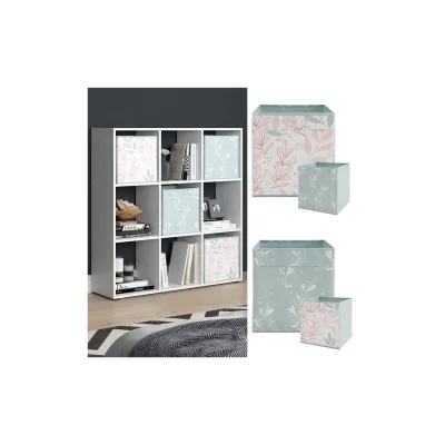 Vicco Raumteiler Würfelregal Standregal Nove Weiß Faltbox Wohnzimmer Regal 104x108 cm modern Ablage 9 Fächer Dekoregal Ordnerregal Aufbewahrung