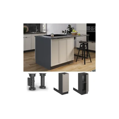 Vicco Regalinselunterschrank Fame-Line Anthrazit Grau-Beige gerahmt 30 cm