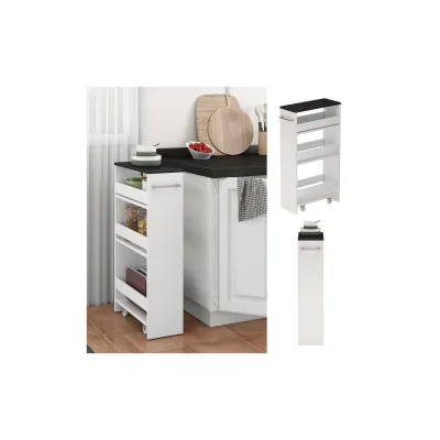 Vicco Rollregal Rivo Weiß Anthrazit 20 x 84,4 cm