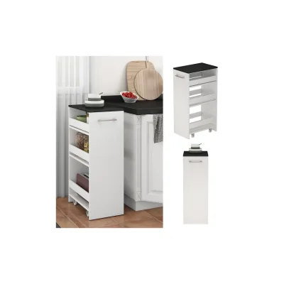Vicco Rollregal Rivo Weiß Anthrazit 30 x 84,4 cm