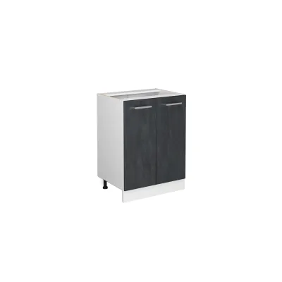 Vicco Unterschrank R-Line Schwarz Beton Weiß 60 cm ohne Arbeitsplatte