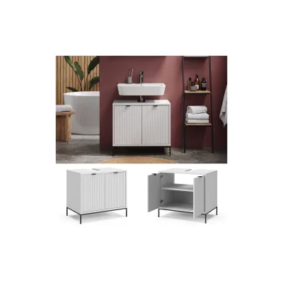 Vicco Waschbeckenunterschrank Eliza Weiß 70 x 63 cm mit 2 Türen