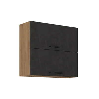 Vigo Hängeschrank 80 cm Eiche Lancelot Matera Grau Küchenzeile Küchenblock Küche
