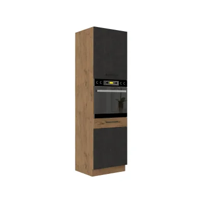 Vigo Hochschrank 60 cm Eiche Lancelot Matera Grau Küchenzeile Küchenblock Küche