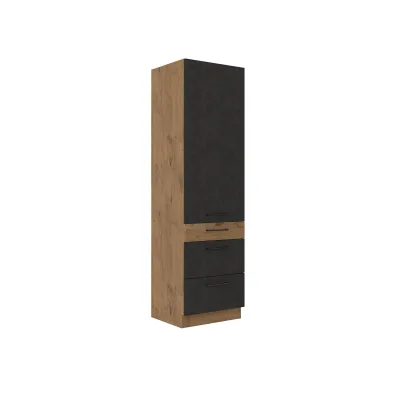 Vigo Hochschrank 60 cm Eiche Lancelot Matera Grau Küchenzeile Küchenblock Küche