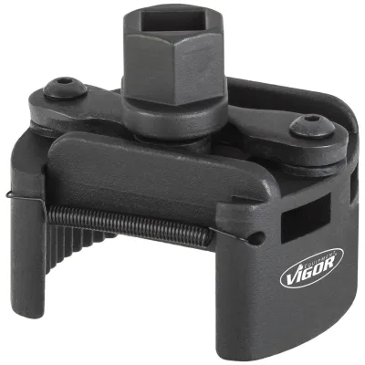 VIGOR Ölfilter-Spannschlüssel, 60 - 80 mm, universal, 21 mm Außen-Sechskant, 1/2 (12,5 mm) Vierkant hohl, 60 - 80 mm