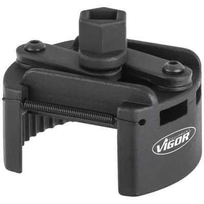 VIGOR Ölfilter-Spannschlüssel, 80 - 115 mm, universal, 22 mm Außen-Sechskant, 1/2 (12,5 mm) Vierkant hohl, 80 - 115 mm
