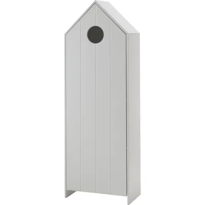 Vipack CASAMI - Schrank mit Tür weiß, Rillenprofil senkrecht, MDF lackiert