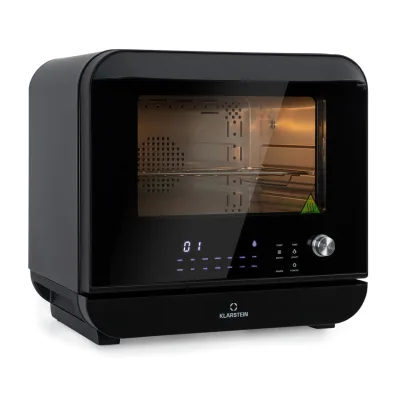 Vita Pro Heißluftfritteuse Dampfgaren 2450 W 18 Ltr 800 ml Wassertank Schwarz