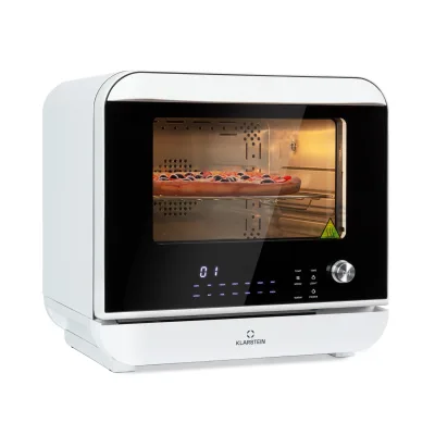 Vita Pro Heißluftfritteuse Dampfgaren 2450 W 18 Ltr 800 ml Wassertank Weiß